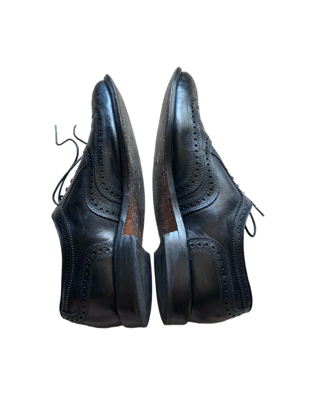 Allen Edmonds 6205 Full Brogue Oxford Wingtip Black Calf/Black Men’s US Sz 12D